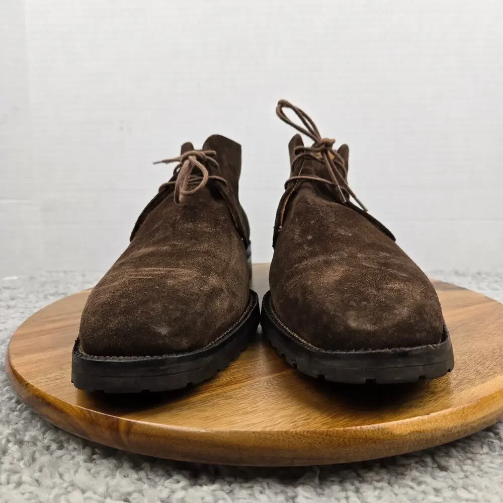 To Boot New York Mens 9.5 Brown Suede Casual Lifestyle Daily Chukka Boot Italy